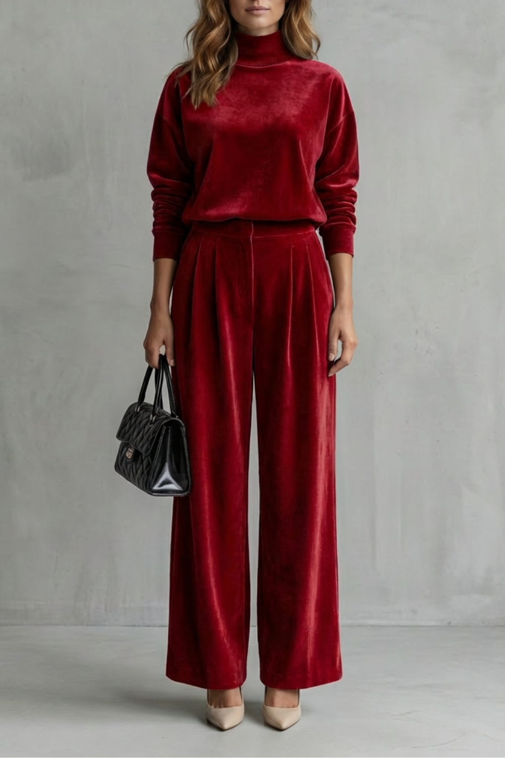 Élianne – Luxe Velour Elegance – Two-Piece Lounge Set-10508113215831-OLVIA ROSE LONDON