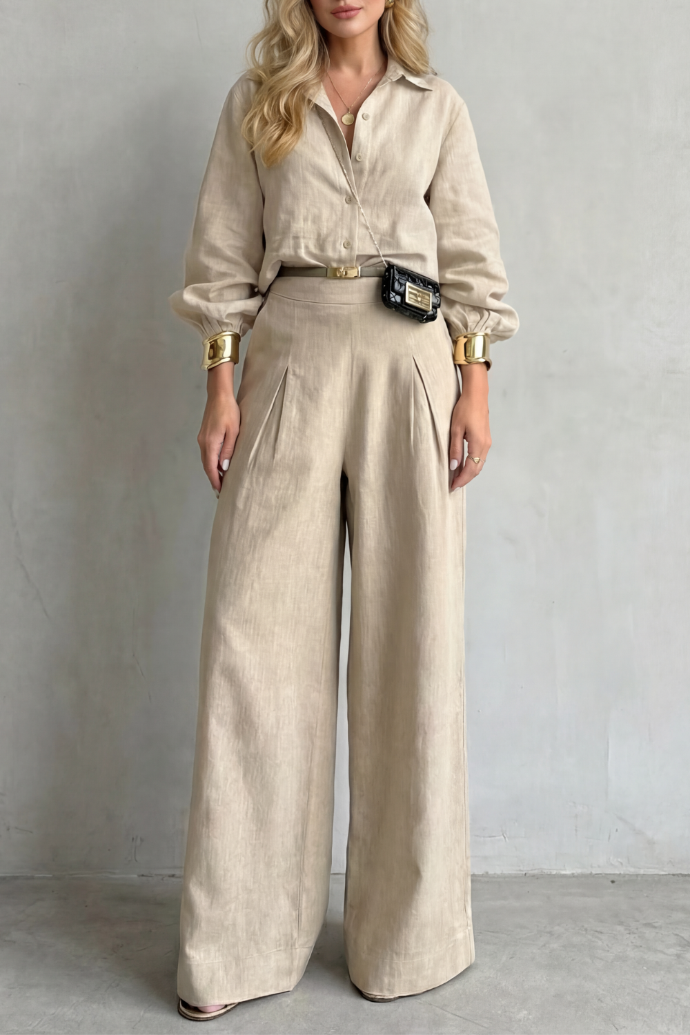 Elisavette – Tailored elegance – Two-piece wide-leg set-10488085119319-OLVIA ROSE LONDON