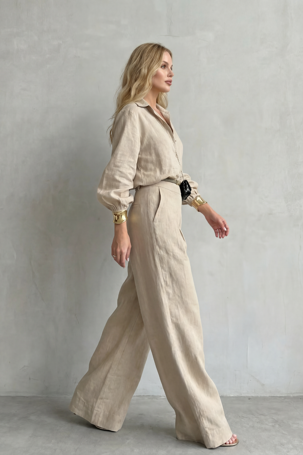 Elisavette – Tailored elegance – Two-piece wide-leg set-10488085119319-OLVIA ROSE LONDON