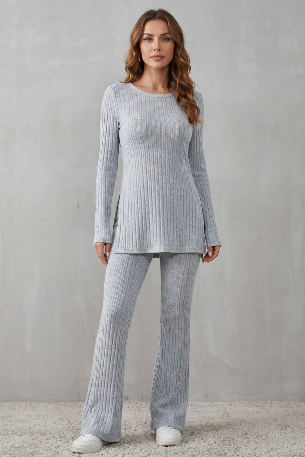 Elisianne – Ribbed elegance – Knit lounge set-10486843998551-OLVIA ROSE LONDON