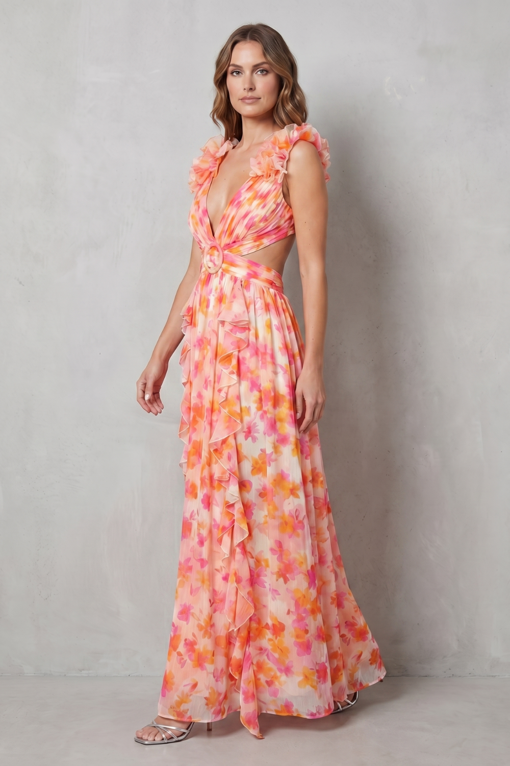 Elizara – Ruffled floral romance – Maxi dress-10747278754135-OLVIA ROSE LONDON