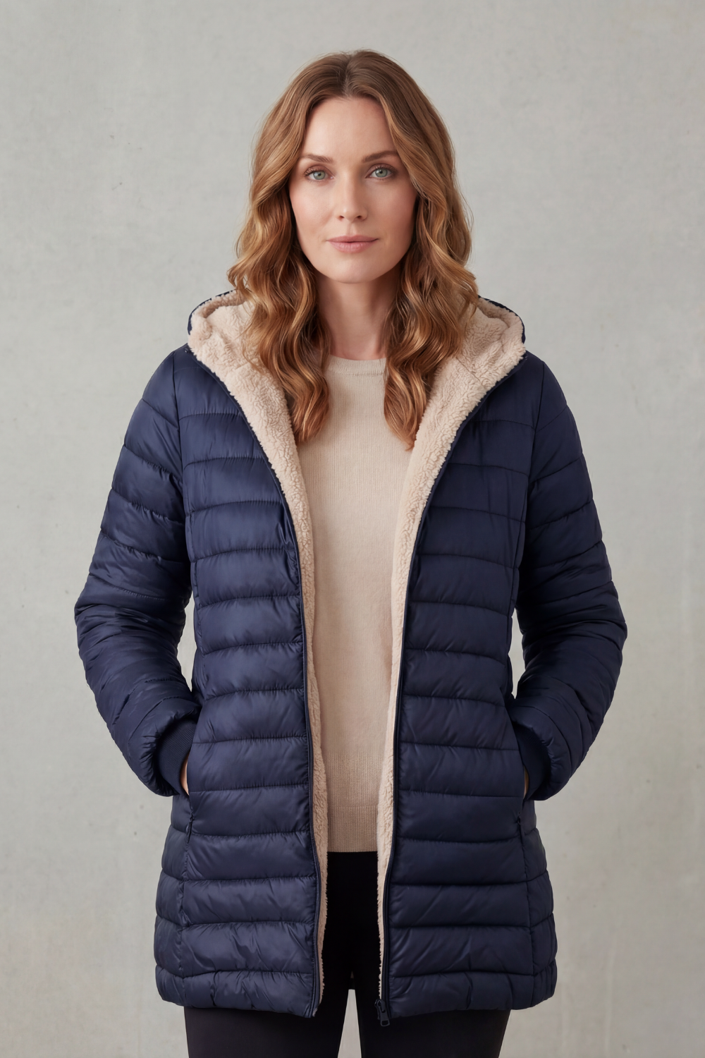 Ellavue – Sherpa lined comfort – Hooded puffer jacket-10469896749399-OLVIA ROSE LONDON