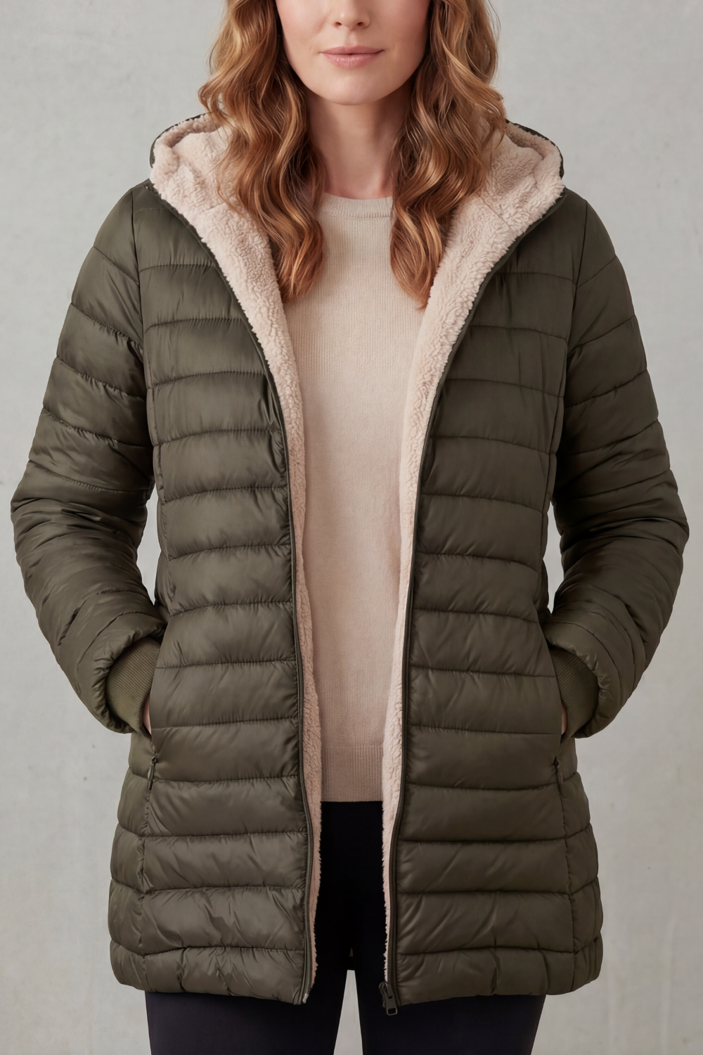Ellavue – Sherpa lined comfort – Hooded puffer jacket-10469896749399-OLVIA ROSE LONDON
