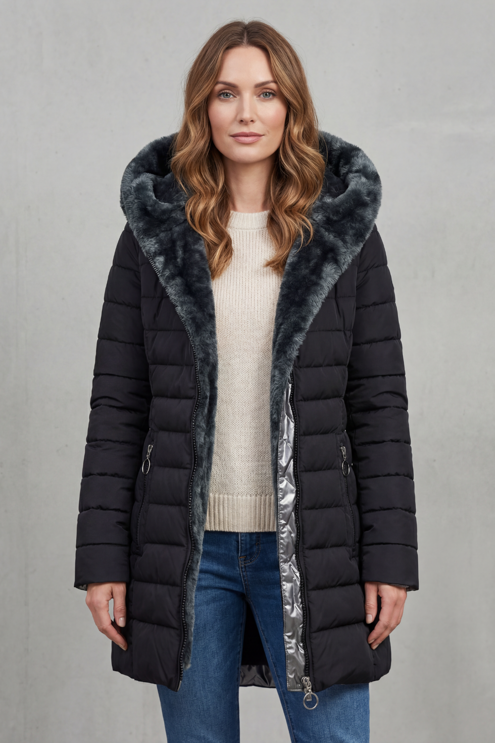 Elowen – Faux fur lined – Winter parka coat-10469896651095-OLVIA ROSE LONDON