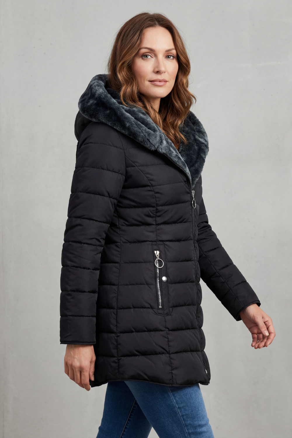 Elowen – Faux fur lined – Winter parka coat-10469896651095-OLVIA ROSE LONDON