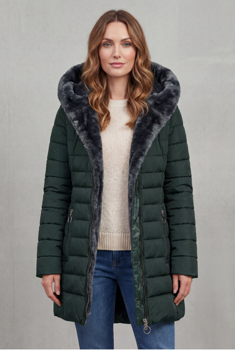 Elowen – Faux fur lined – Winter parka coat-10469896651095-OLVIA ROSE LONDON