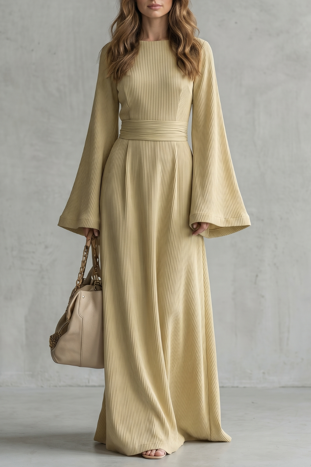 Elowen – Pleated grace elegance – Maxi dress-10908685959511-OLVIA ROSE LONDON