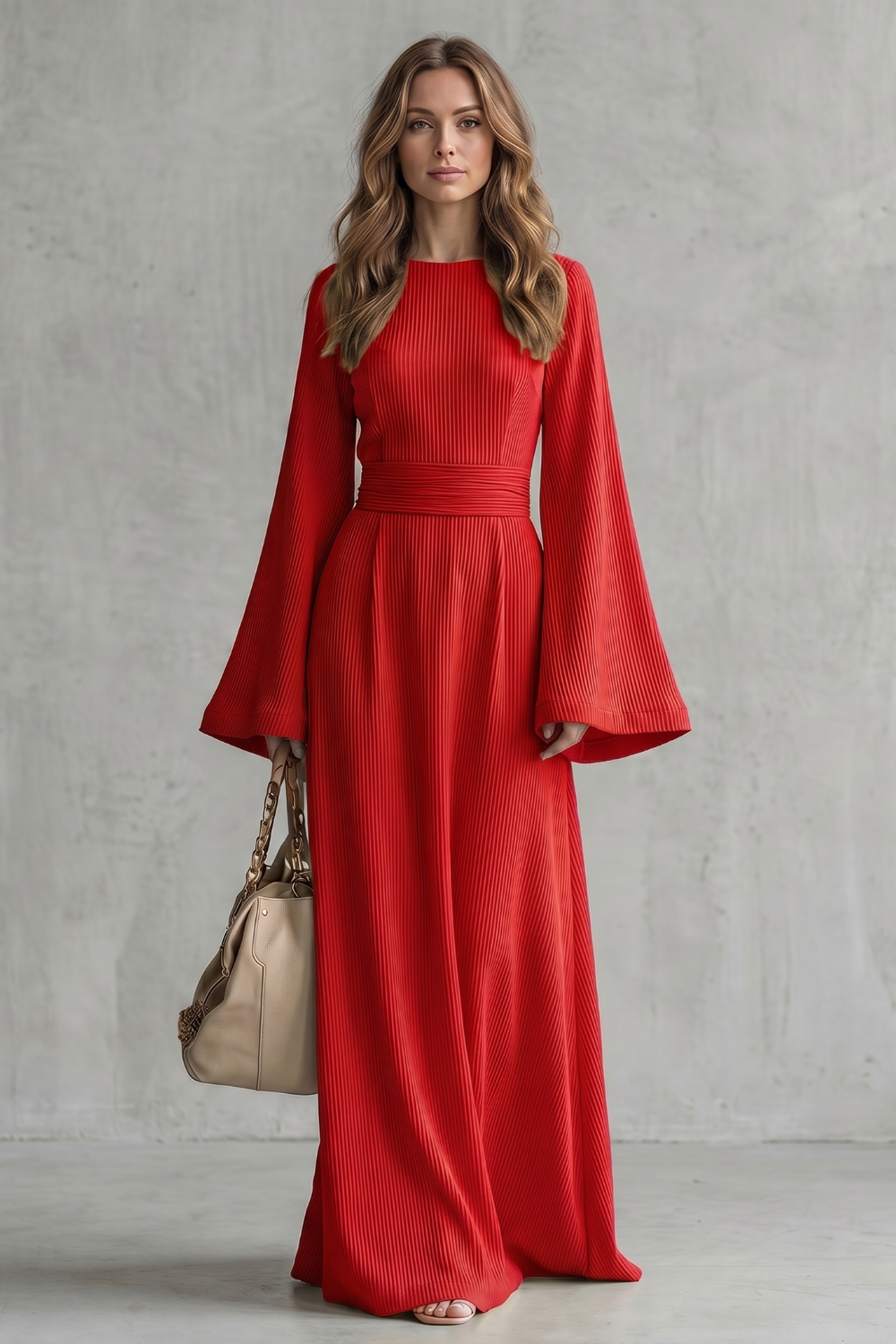Elowen – Pleated grace elegance – Maxi dress-10908685959511-OLVIA ROSE LONDON