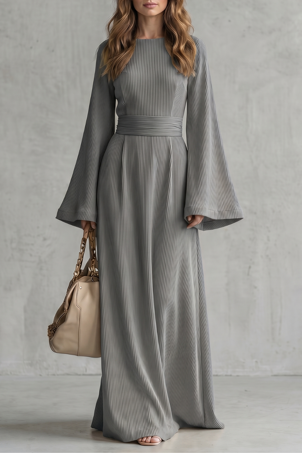 Elowen – Pleated grace elegance – Maxi dress-10908685959511-OLVIA ROSE LONDON