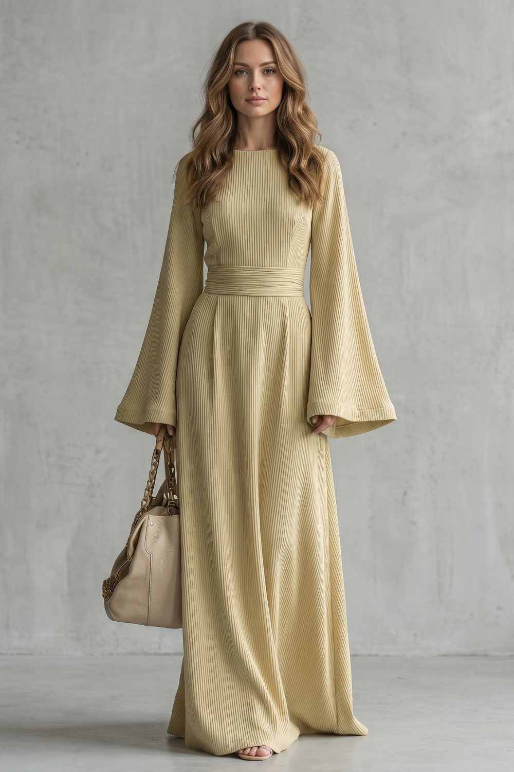 Elowen – Pleated grace elegance – Maxi dress-10908685959511-OLVIA ROSE LONDON