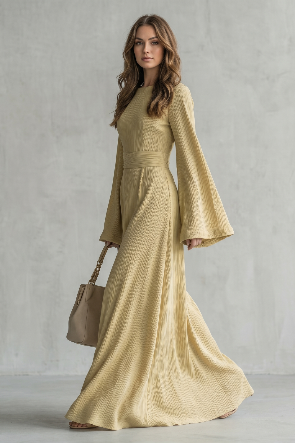 Elowen – Pleated grace elegance – Maxi dress-10908685959511-OLVIA ROSE LONDON