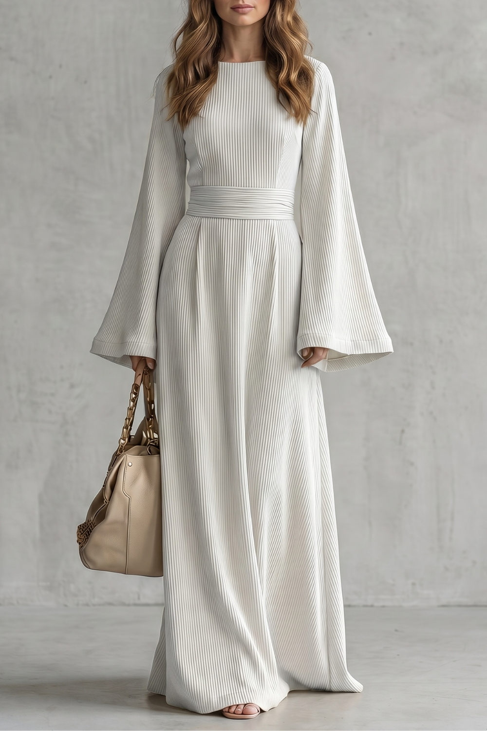 Elowen – Pleated grace elegance – Maxi dress-10908685959511-OLVIA ROSE LONDON