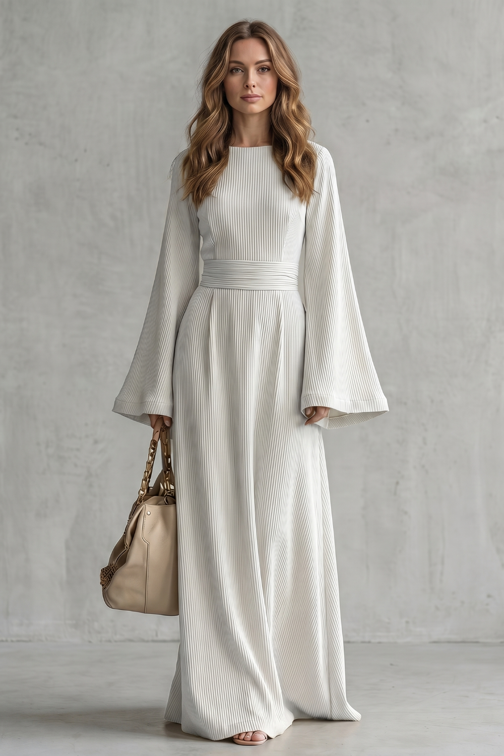 Elowen – Pleated grace elegance – Maxi dress-10908685959511-OLVIA ROSE LONDON