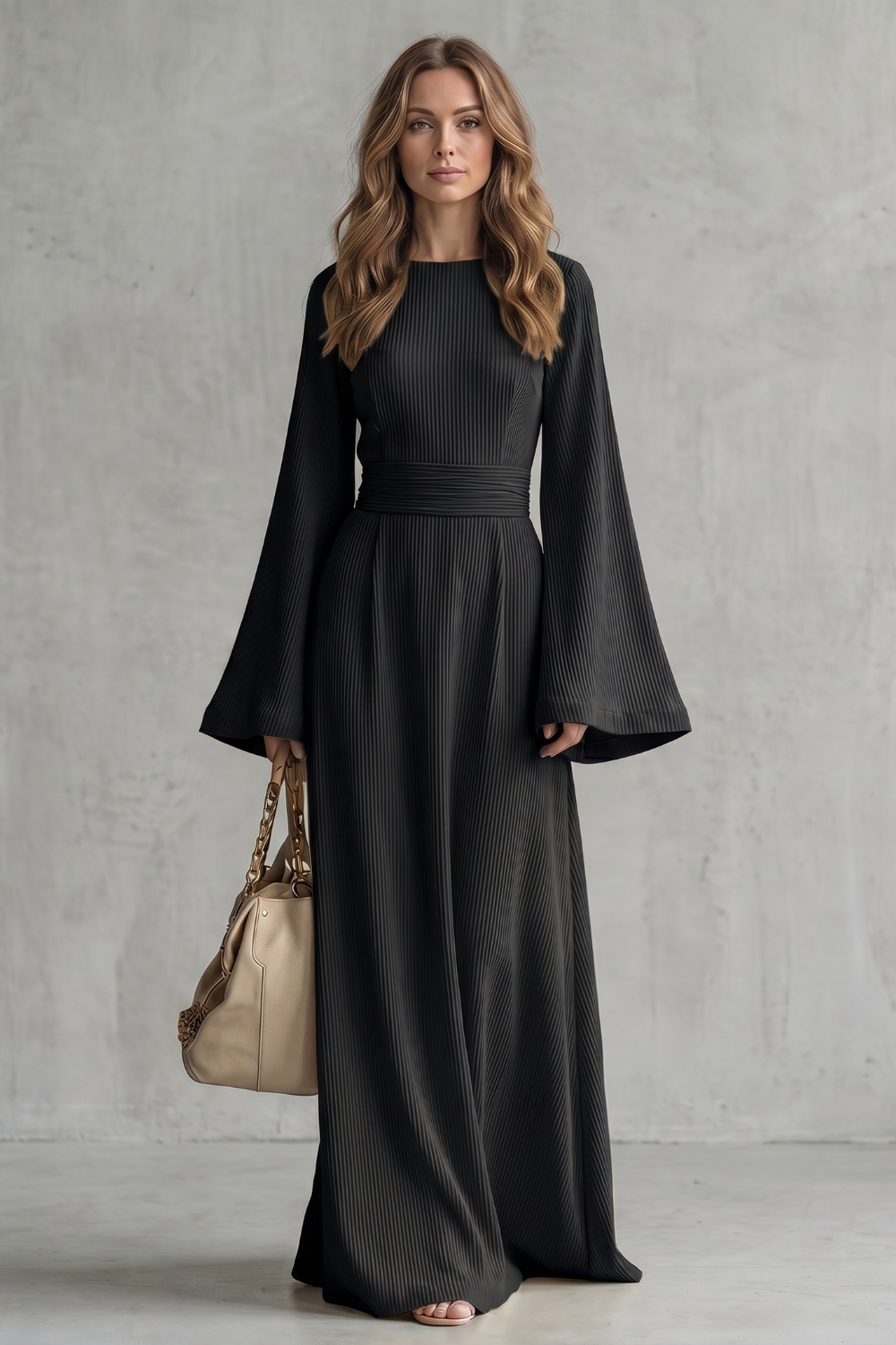 Elowen – Pleated grace elegance – Maxi dress-10908685959511-OLVIA ROSE LONDON