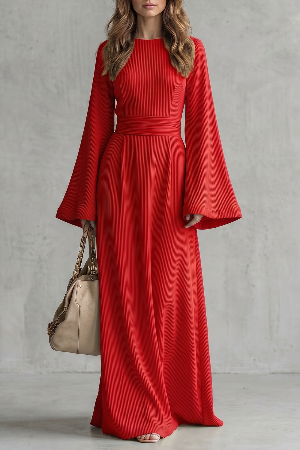 Elowen – Pleated grace elegance – Maxi dress-10908685959511-OLVIA ROSE LONDON