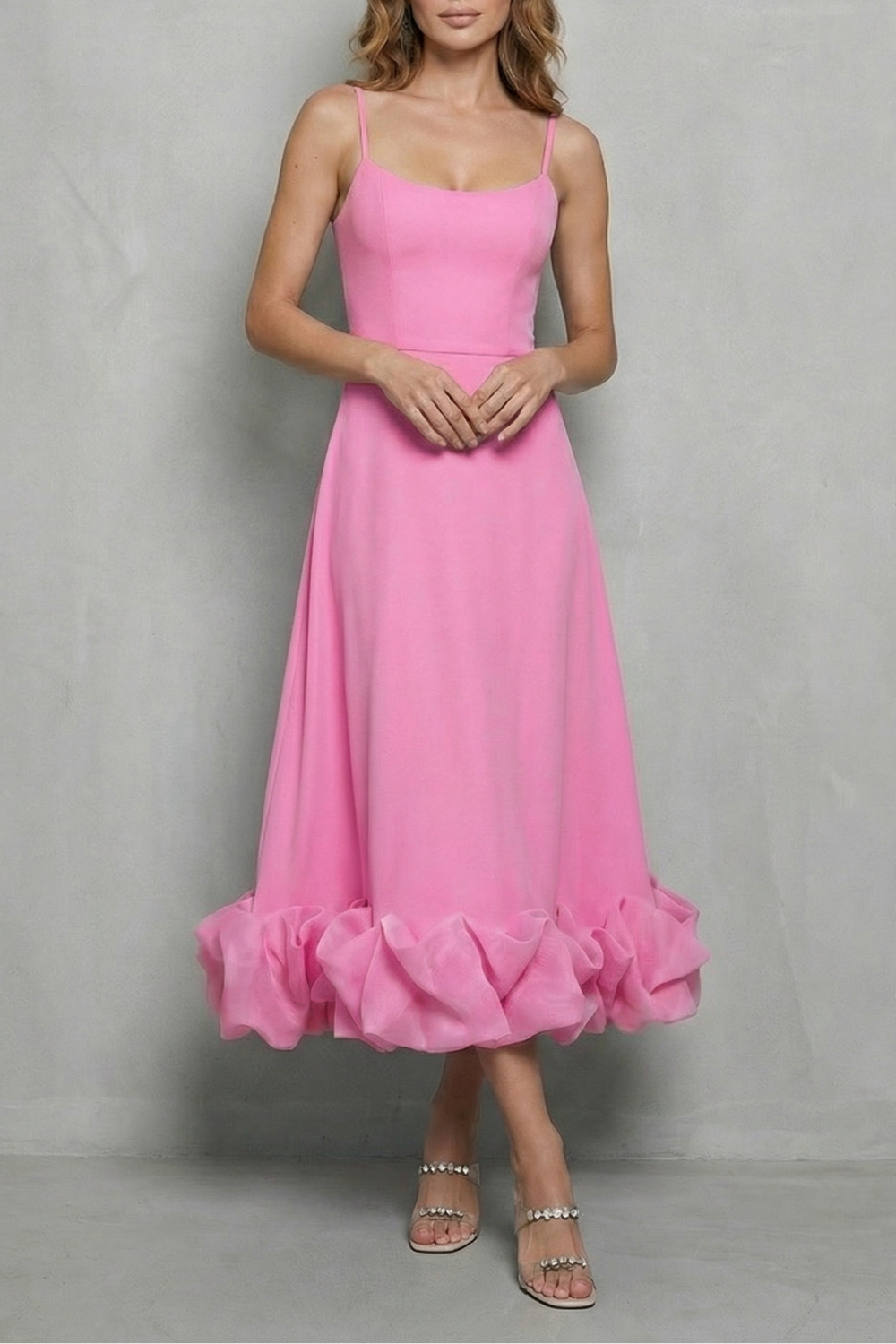 elowen ruffle maxi dress Elowenne – Romantic ruffle hem – Sleeveless midi dress