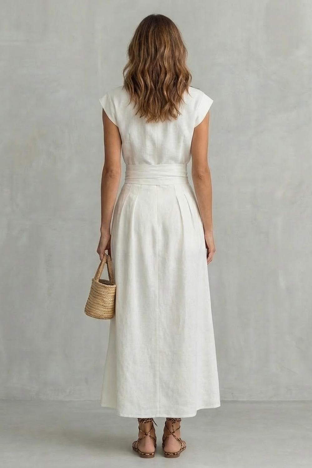 Elvarenne – Refined waist detail – Maxi dress-10619263058263-OLVIA ROSE LONDON