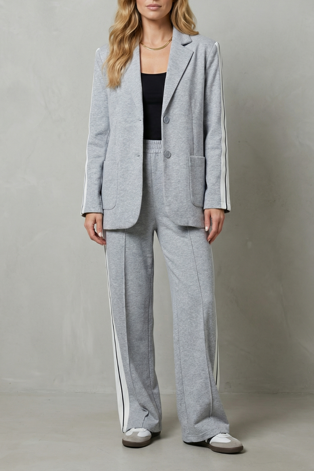 Elvaris – Sporty tailored contrast – Two piece set-10644333855063-OLVIA ROSE LONDON