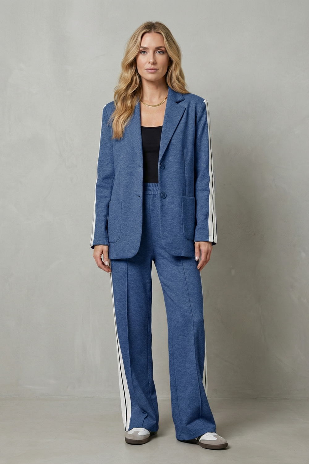 Elvaris – Sporty tailored contrast – Two piece set-10644333855063-OLVIA ROSE LONDON