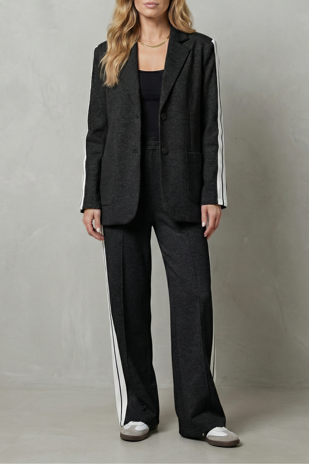 Elvaris – Sporty tailored contrast – Two piece set-10644333855063-OLVIA ROSE LONDON