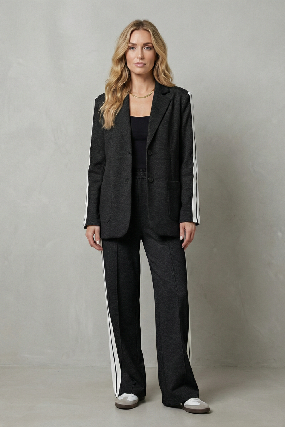 Elvaris – Sporty tailored contrast – Two piece set-10644333855063-OLVIA ROSE LONDON