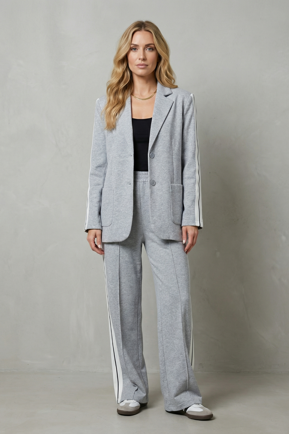 Elvaris – Sporty tailored contrast – Two piece set-10644333855063-OLVIA ROSE LONDON