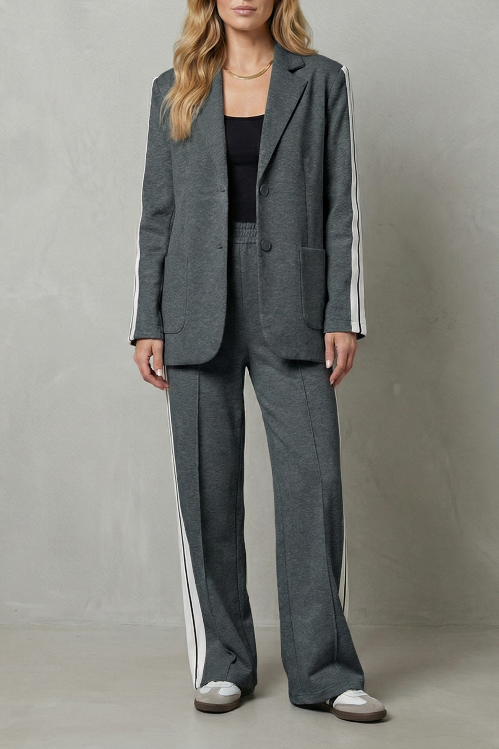Elvaris – Sporty tailored contrast – Two piece set-10644333855063-OLVIA ROSE LONDON