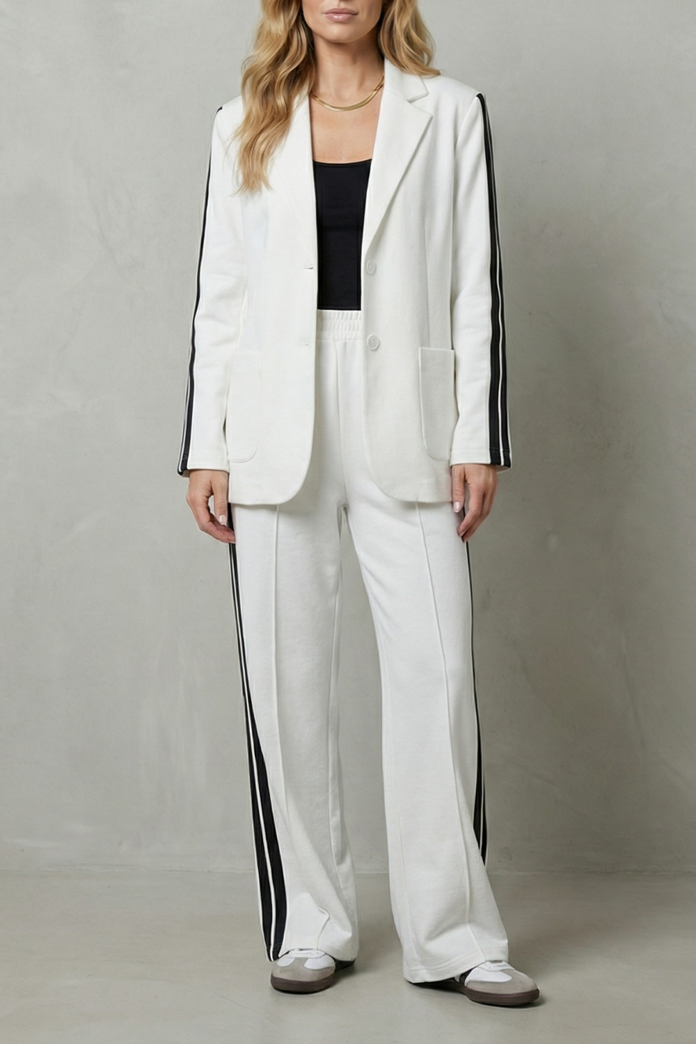Elvaris – Sporty tailored contrast – Two piece set-10644333855063-OLVIA ROSE LONDON