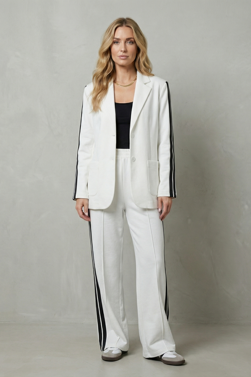 Elvaris – Sporty tailored contrast – Two piece set-10644333855063-OLVIA ROSE LONDON