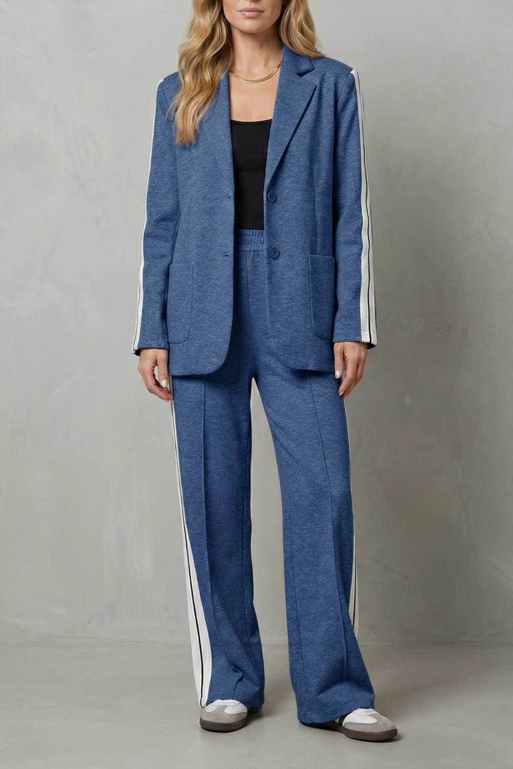 Elvaris – Sporty tailored contrast – Two piece set-10644333855063-OLVIA ROSE LONDON