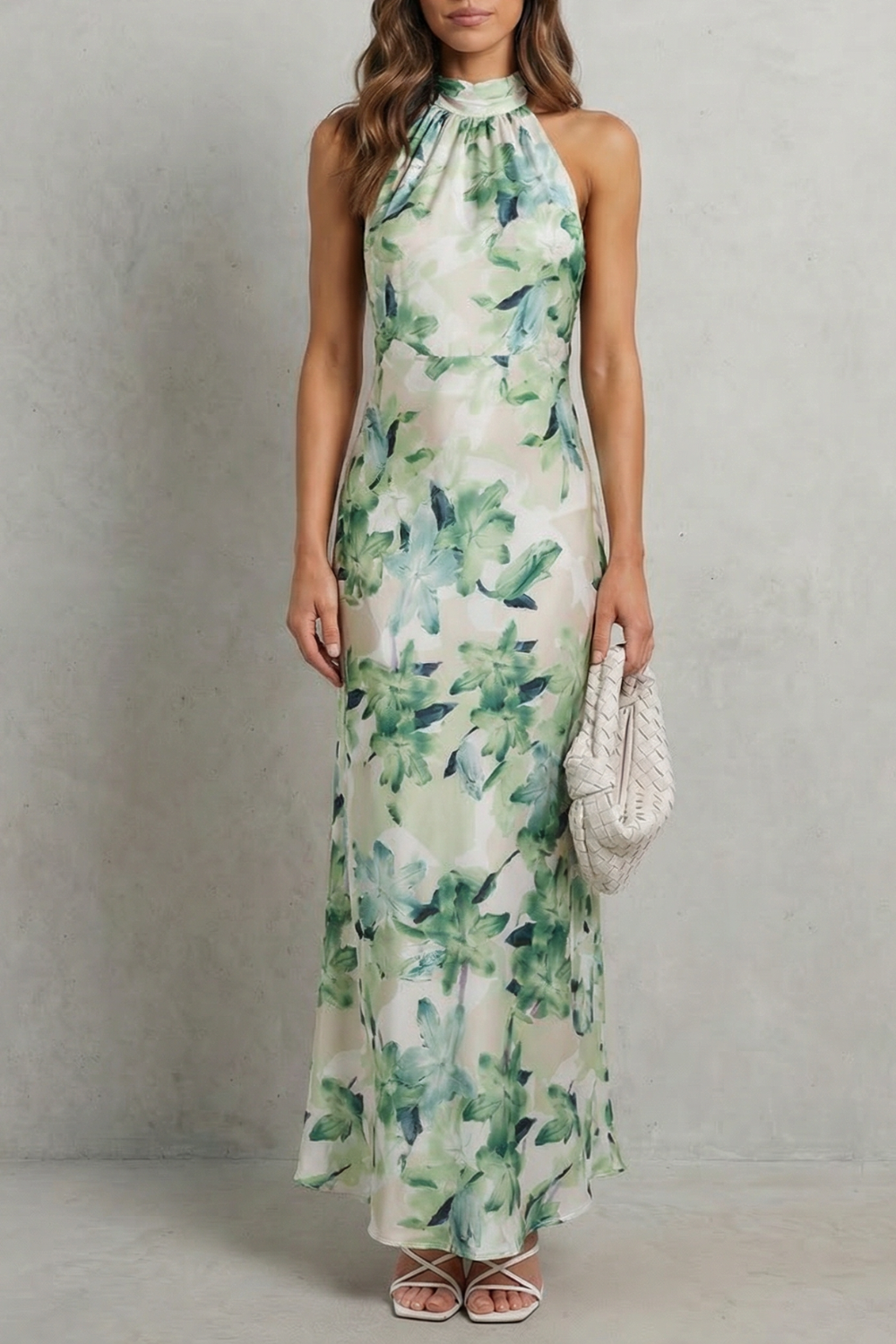Emberelle – Floral halter elegance – Maxi dress-10747266105687-OLVIA ROSE LONDON