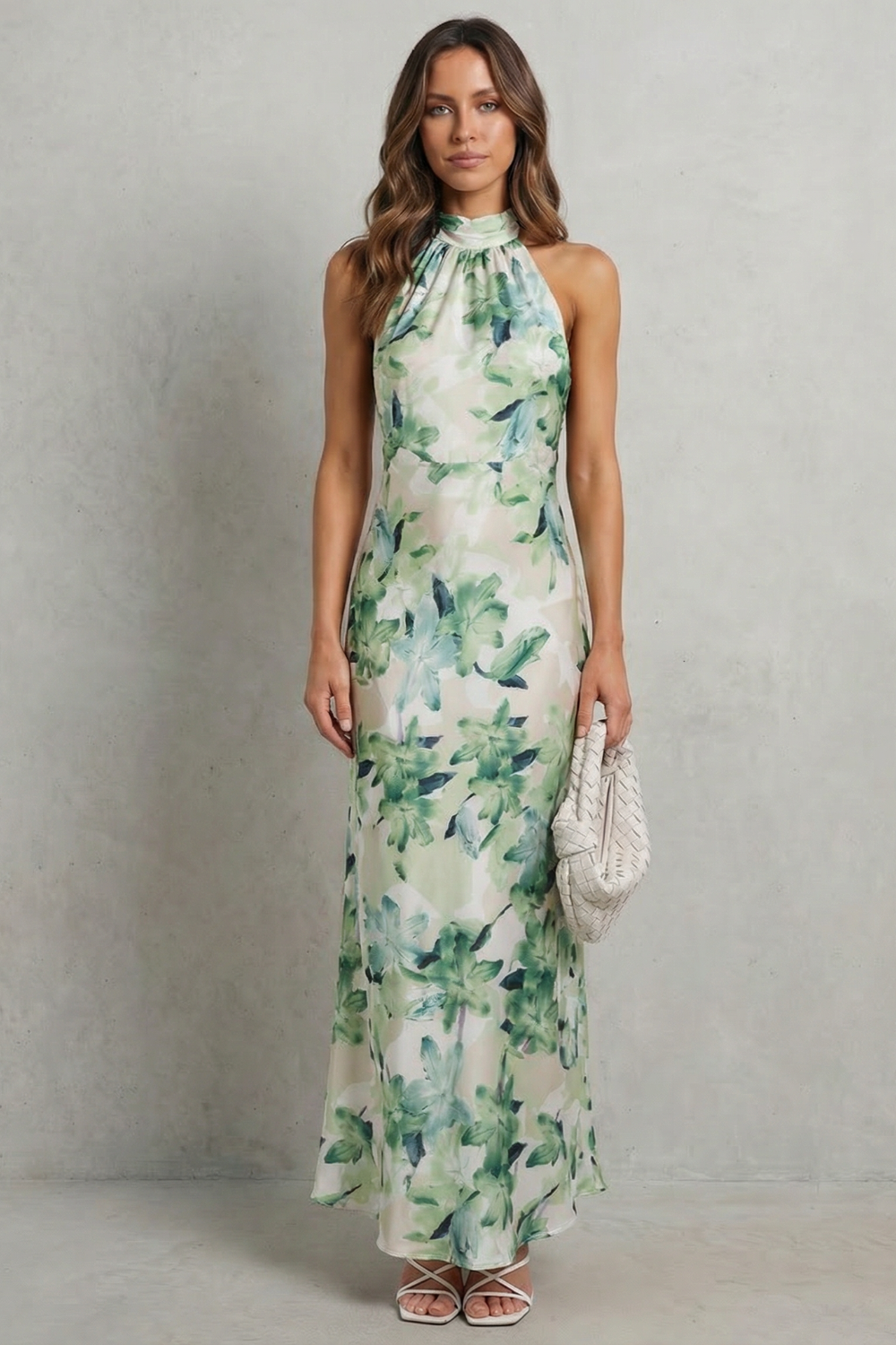 Emberelle – Floral halter elegance – Maxi dress-10747266105687-OLVIA ROSE LONDON