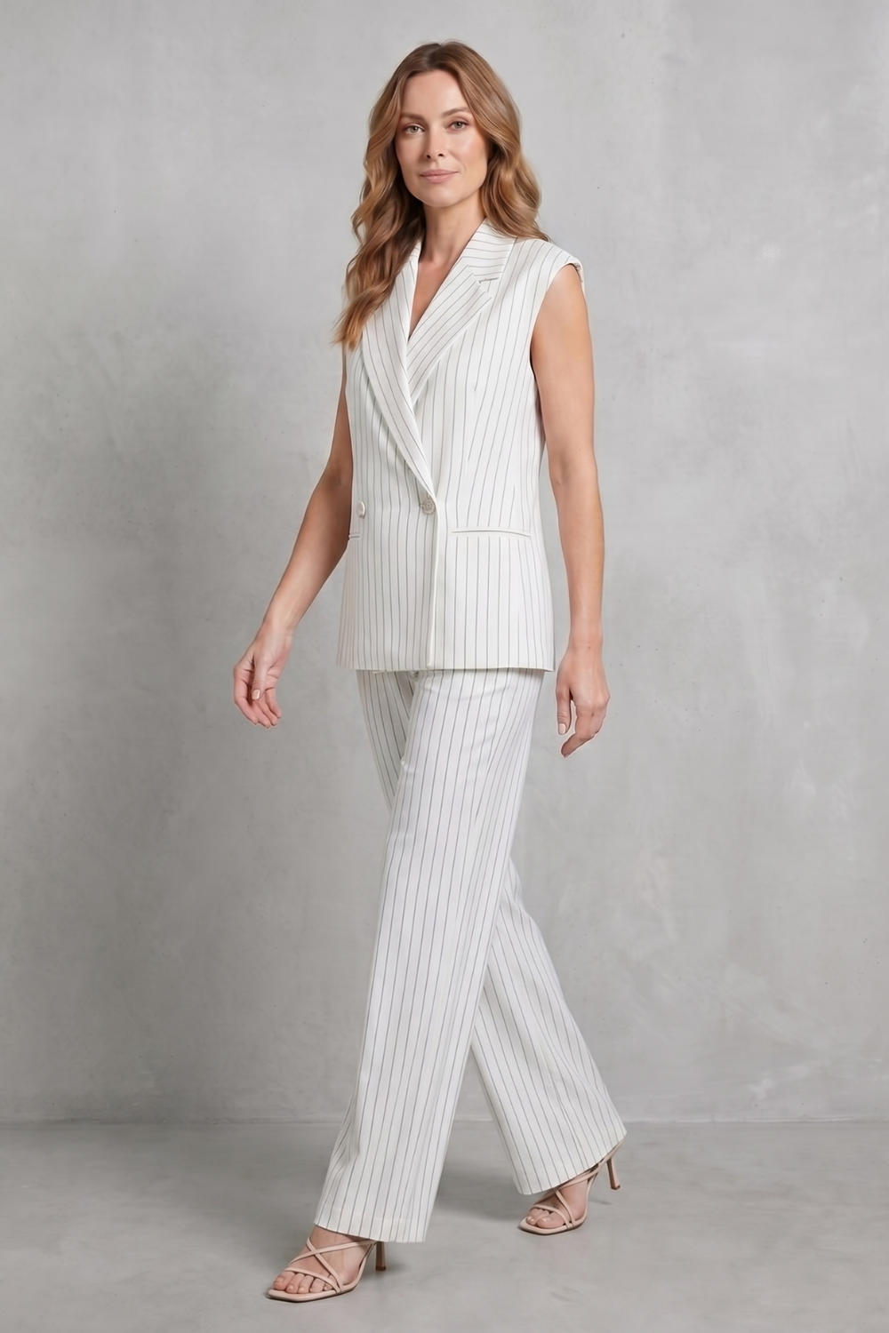 Étoffe – Pinstripe tailored ease – Trouser set-10908606431575-OLVIA ROSE LONDON
