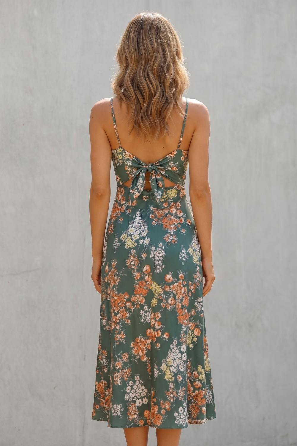 Evelisse – Floral tie-front allure – Midi dress-10747265974615-OLVIA ROSE LONDON