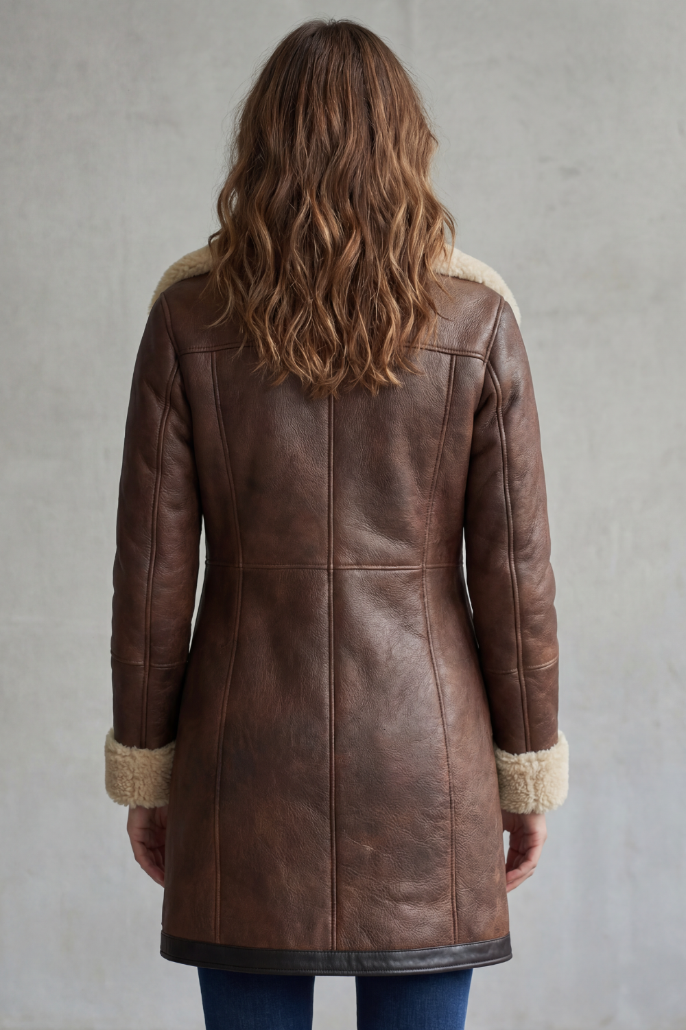 Everlyn – Shearling-lined elegance – leather coat-10482669125975-OLVIA ROSE LONDON