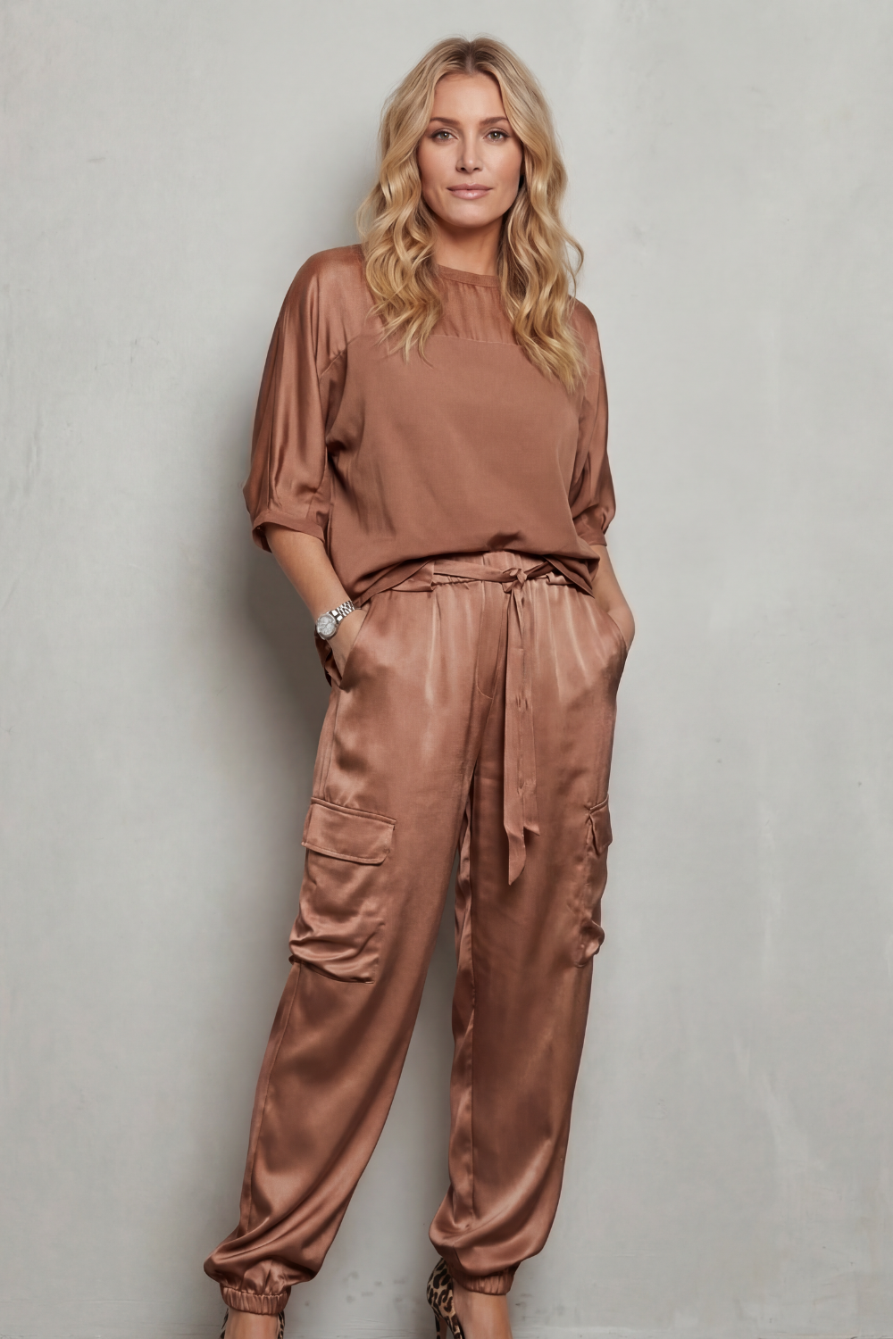 Finley – Silky Cargo - Lounge Set-10490775175511-OLVIA ROSE LONDON