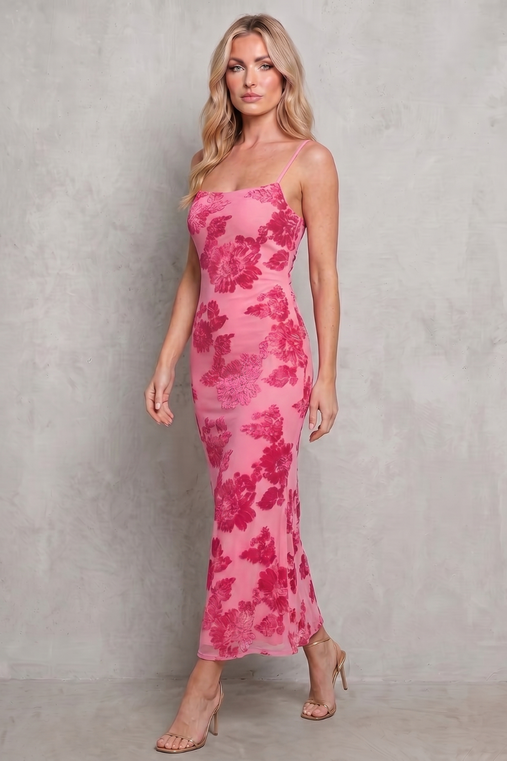 Fiona – Radiant bloom – Women’s Floral Bodycon Maxi Dress-10599021904215-OLVIA ROSE LONDON