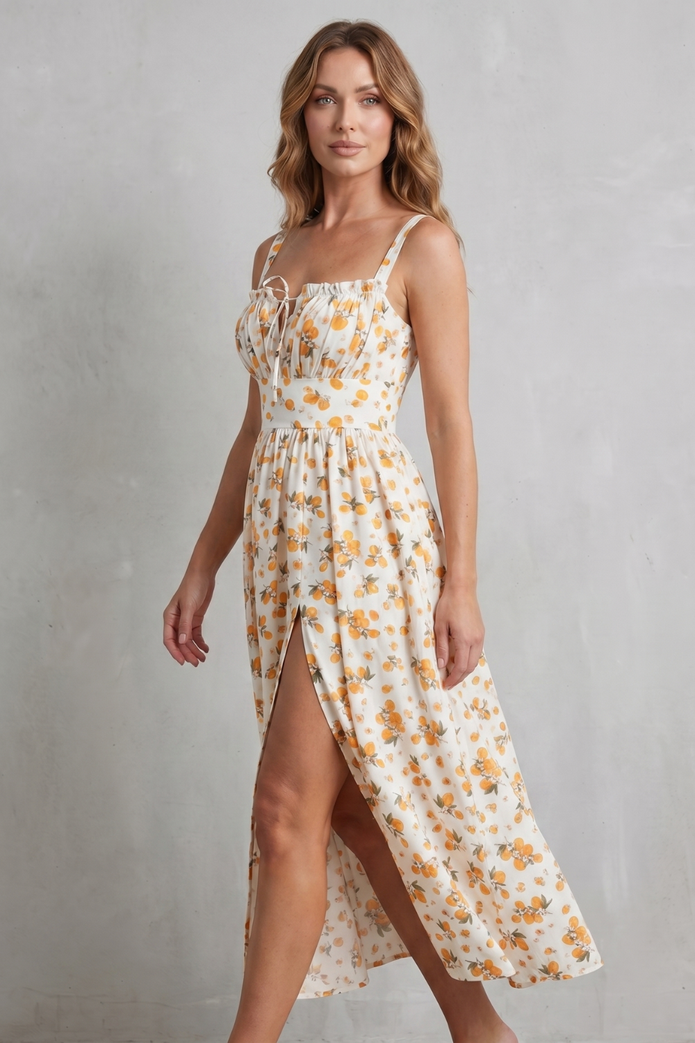 Fioralina – Sweet fruit print romance – Maxi dress-10914601566551-OLVIA ROSE LONDON