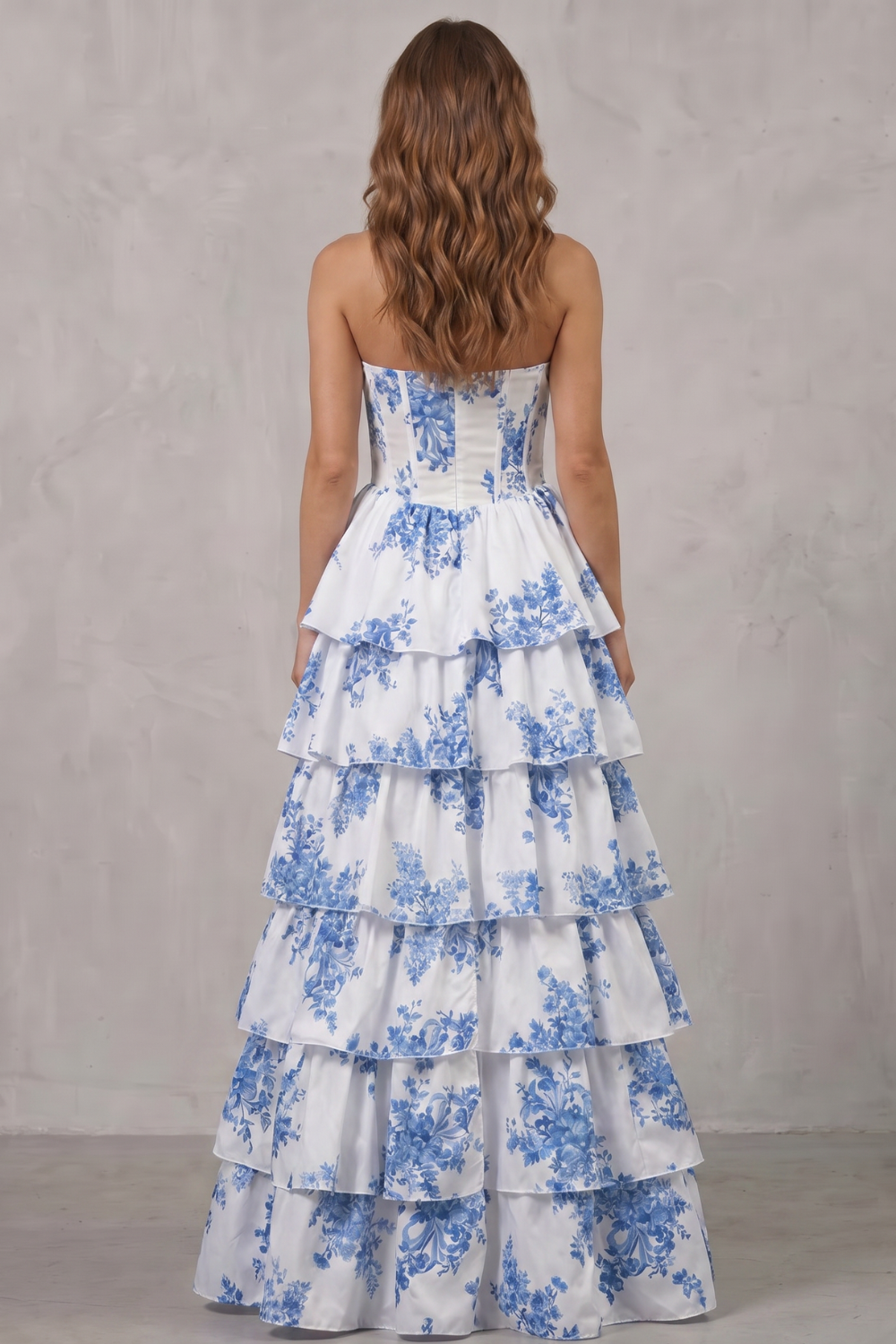 Fleurienne – Layered floral couture – Maxi dress-10755089334615-OLVIA ROSE LONDON