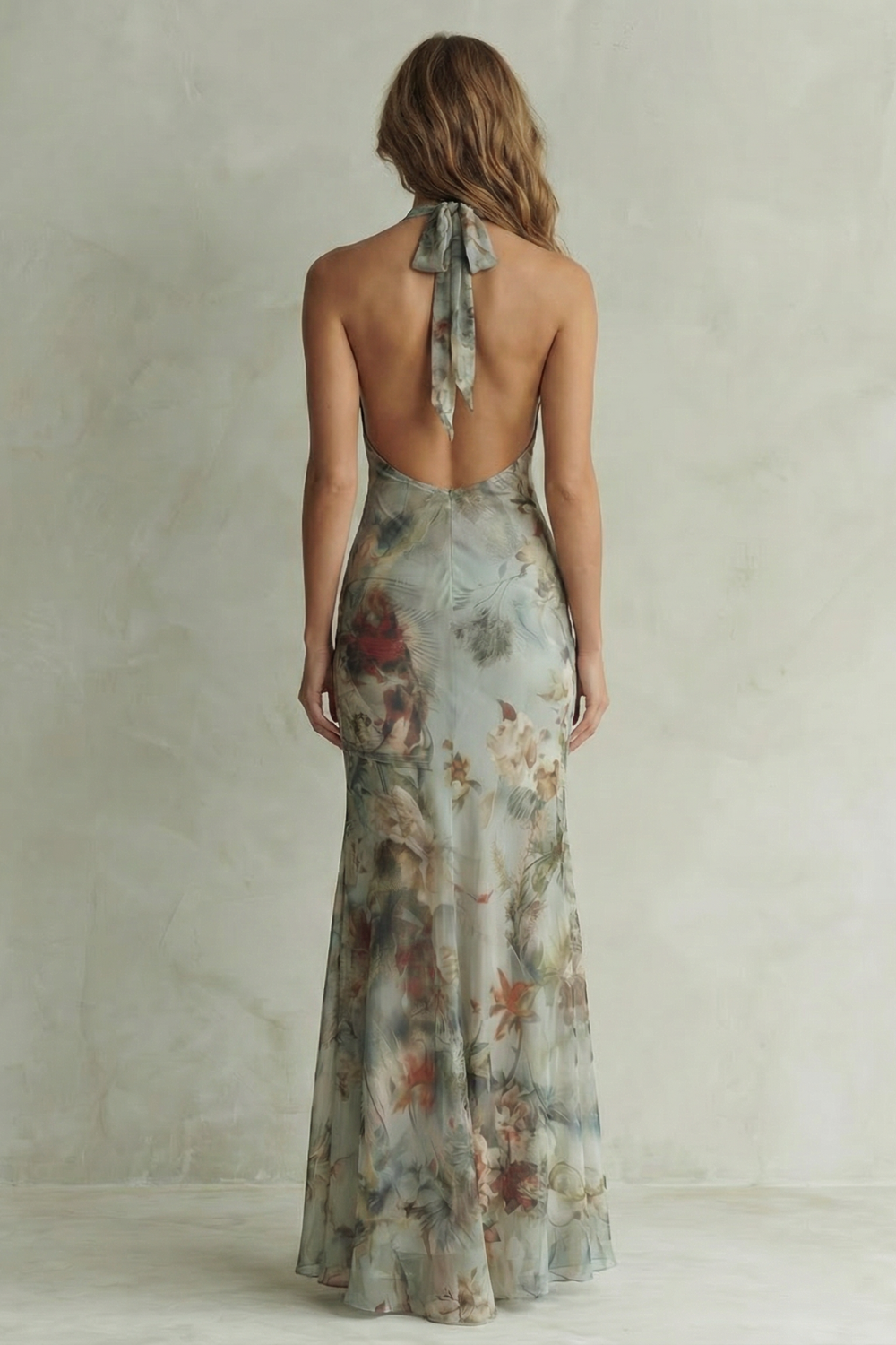 flora linen maxi dress - floral wave Flora Linen Maxi Dress - Floral Wave by Peppermayo