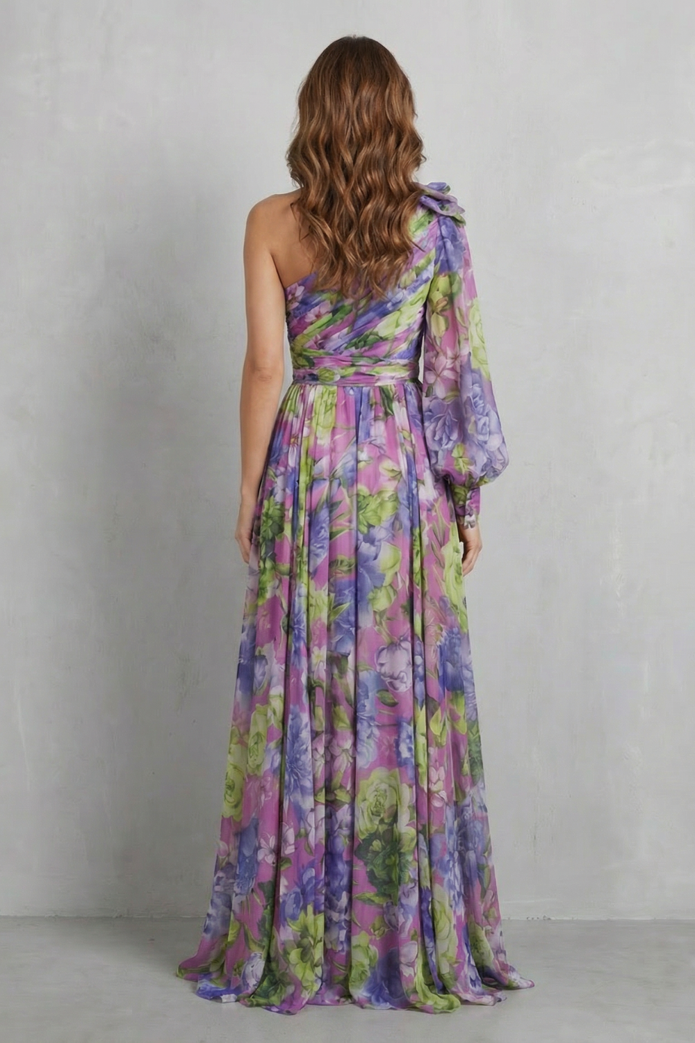 Floravique – One-shoulder floral drape – Maxi dress-10755684499799-OLVIA ROSE LONDON