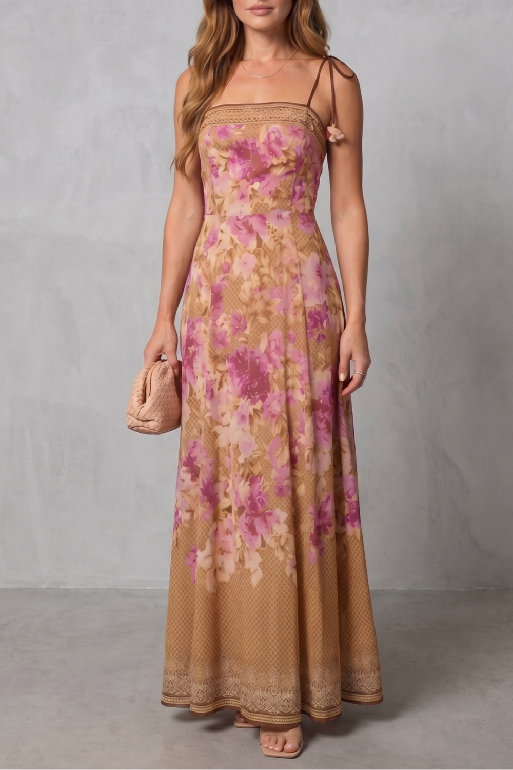 Floréline – Square neck floral grace – Maxi dress-10755313959255-OLVIA ROSE LONDON