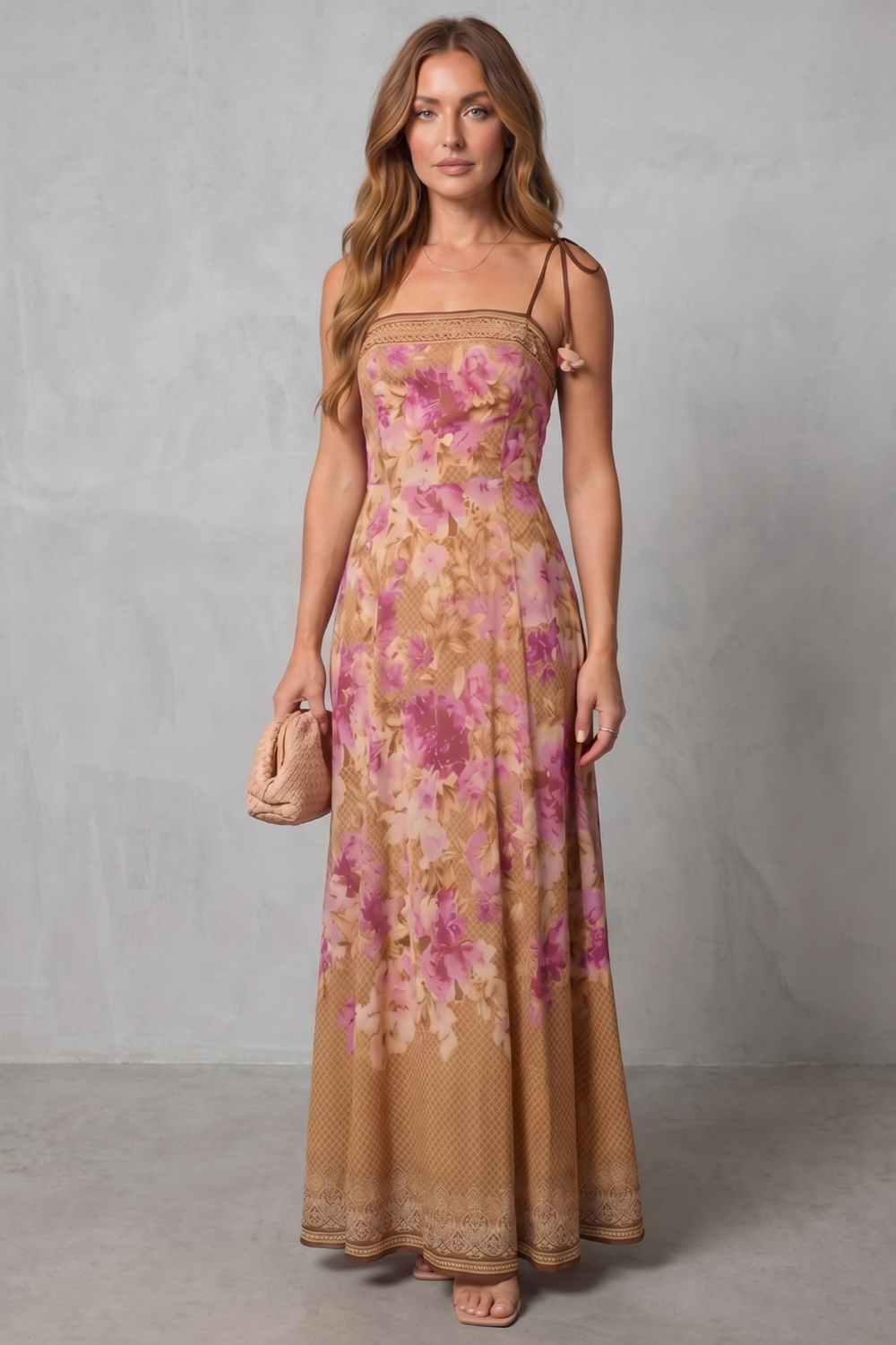Floréline – Square neck floral grace – Maxi dress-10755313959255-OLVIA ROSE LONDON