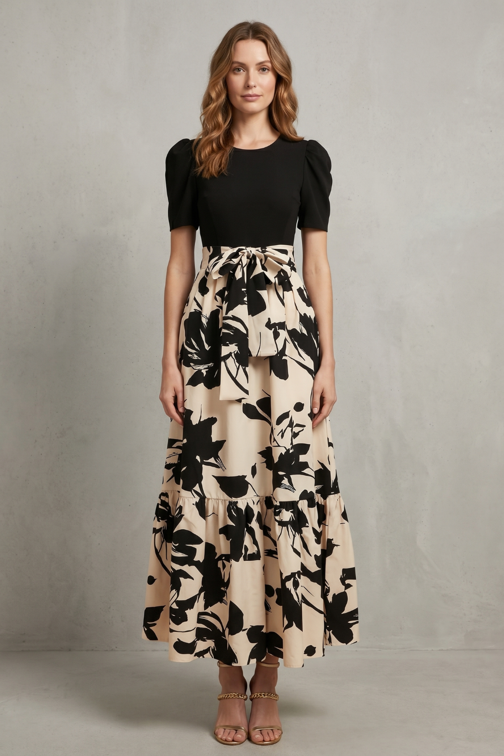 Florentine – Artistic floral contrast – Maxi dress-10911740199255-OLVIA ROSE LONDON