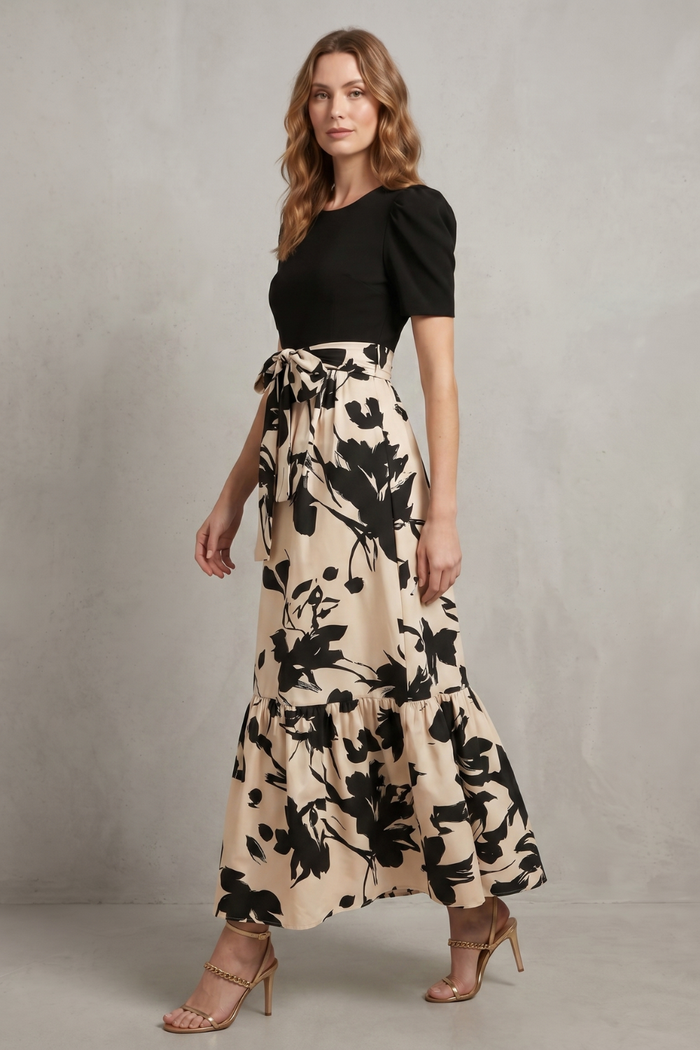 Florentine – Artistic floral contrast – Maxi dress-10911740199255-OLVIA ROSE LONDON