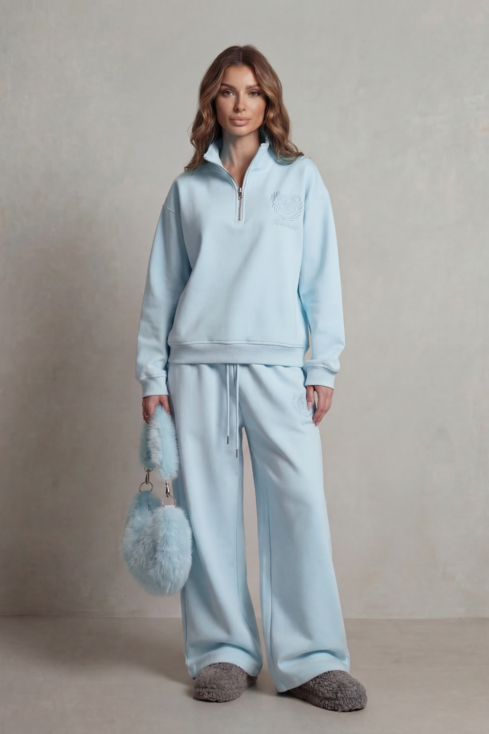 Florevée – Embroidered crest – Zip lounge set-10487014326615-OLVIA ROSE LONDON