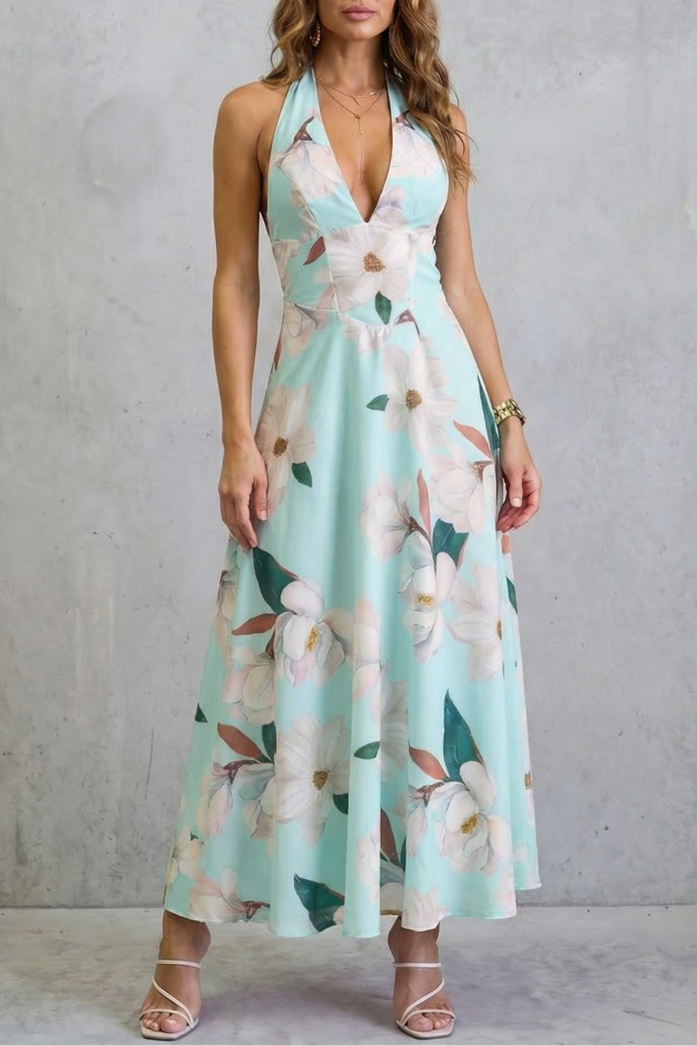 Florévia – Backless floral elegance – Maxi dress-10747027325271-OLVIA ROSE LONDON