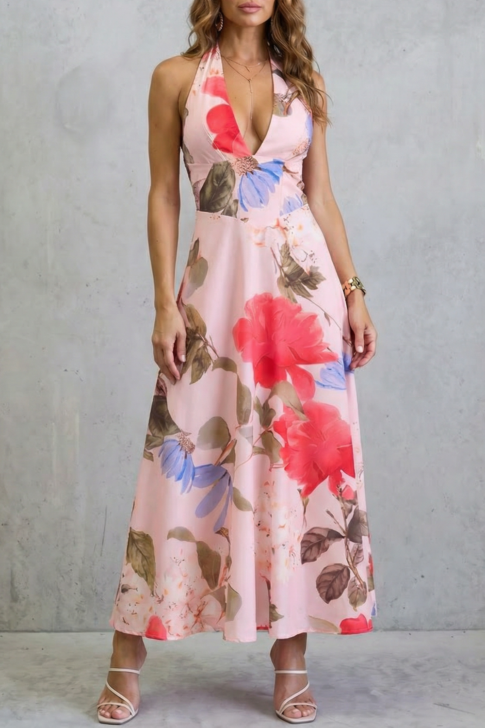 Florévia – Backless floral elegance – Maxi dress-10747027325271-OLVIA ROSE LONDON