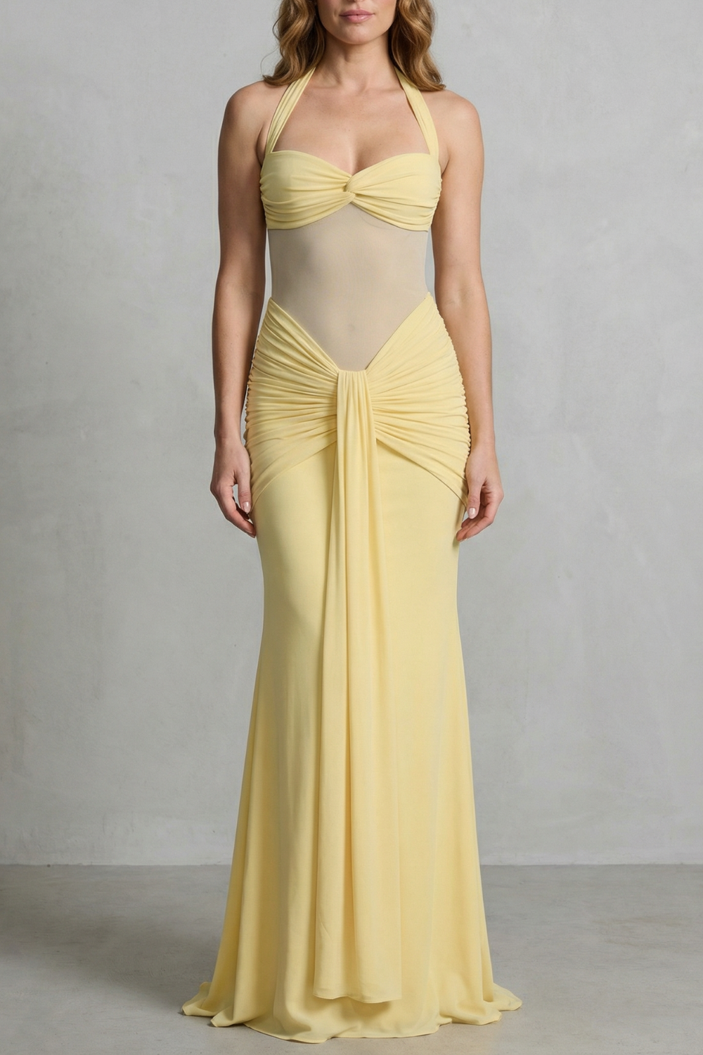 Ginalisse – Draped sculpt elegance – Maxi dress-10755087827287-OLVIA ROSE LONDON