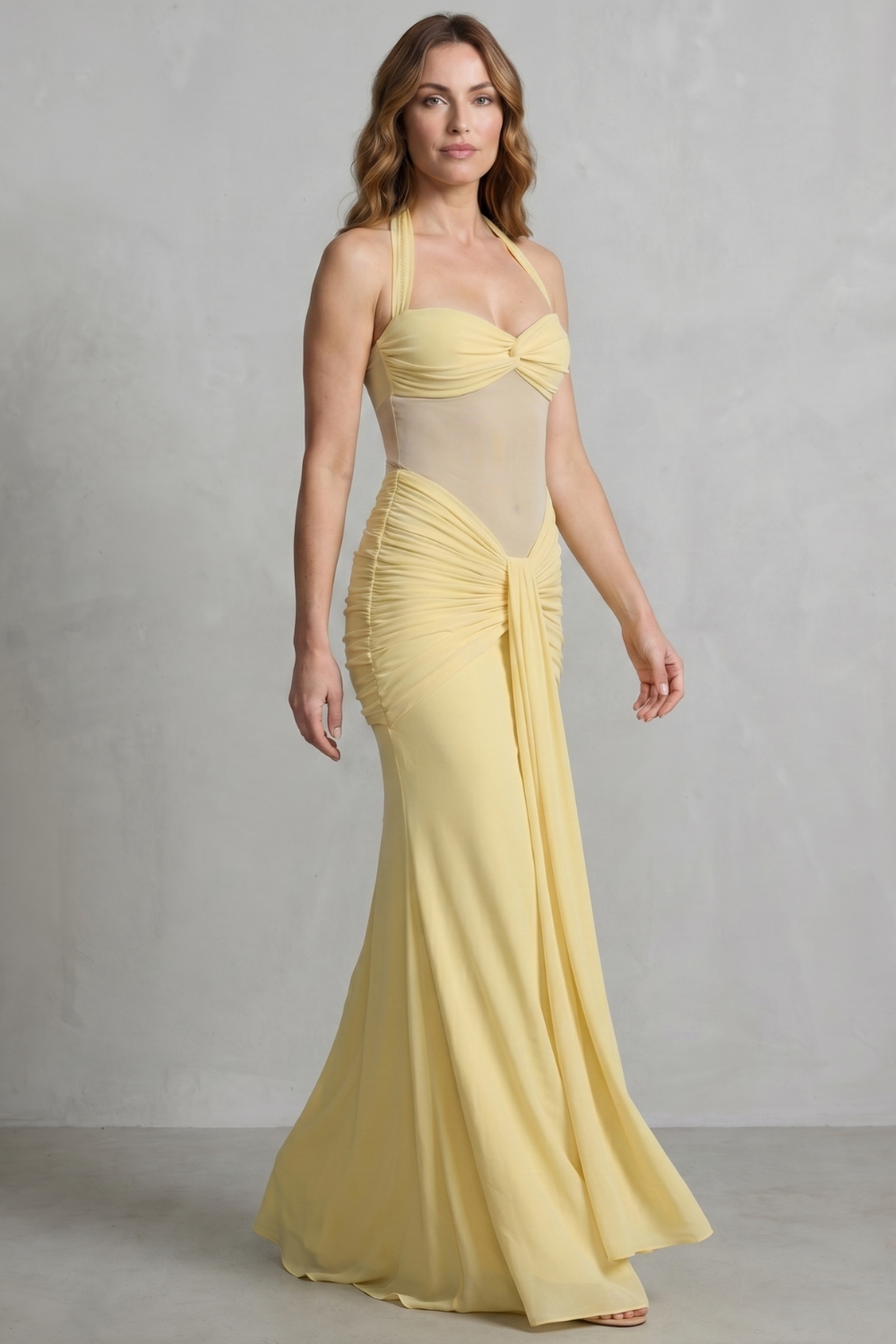 Ginalisse – Draped sculpt elegance – Maxi dress-10755087827287-OLVIA ROSE LONDON